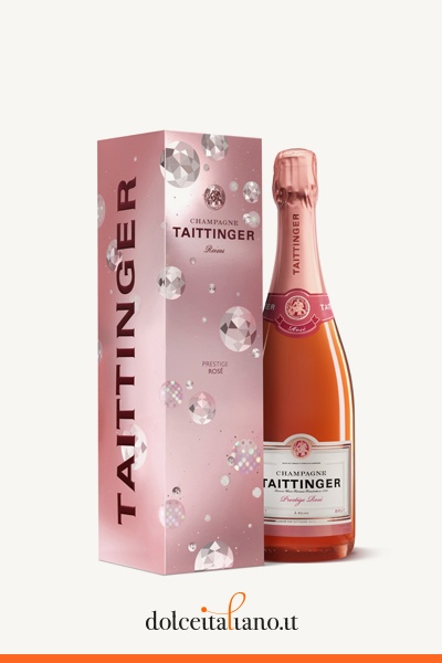 Taittinger Prestige Rosé - Festive Gift Pack di Domori