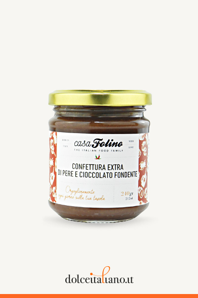 Confettura di Pere e Cioccolato Fondente 240 gr di Casa Folino